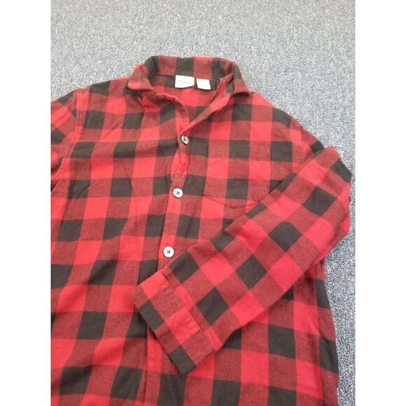 L.L. Bean Button Up Shirt Men's M Red Black Plaid Classic Flannel Dress Casual - Picture 4 of 13